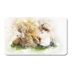 Bear Baby Sitting Art Abstract Magnet (Rectangular)