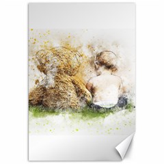 Bear Baby Sitting Art Abstract Canvas 20  x 30  