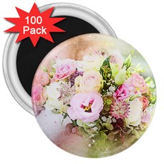 Flowers Bouquet Art Abstract 3  Magnets (100 Pack) by Celenk