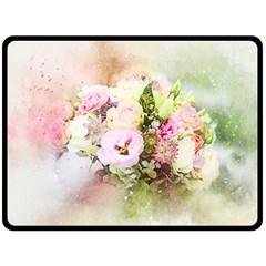 Flowers Bouquet Art Abstract Double Sided Fleece Blanket (large)  by Celenk