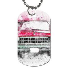 Car Old Car Art Abstract Dog Tag (two Sides) by Celenk