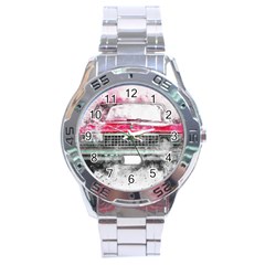 Car Old Car Art Abstract Stainless Steel Analogue Watch by Celenk