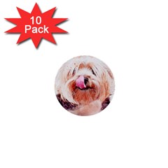 Dog Animal Pet Art Abstract 1  Mini Buttons (10 Pack)  by Celenk