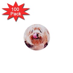 Dog Animal Pet Art Abstract 1  Mini Buttons (100 Pack)  by Celenk