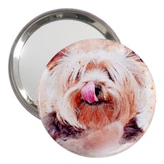 Dog Animal Pet Art Abstract 3  Handbag Mirrors by Celenk