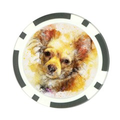 Dog Animal Art Abstract Watercolor Poker Chip Card Guard