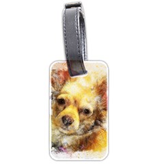 Dog Animal Art Abstract Watercolor Luggage Tags (Two Sides)