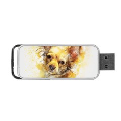 Dog Animal Art Abstract Watercolor Portable USB Flash (One Side)