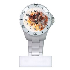 Dog Animal Pet Art Abstract Plastic Nurses Watch by Celenk