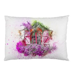 Window Flowers Nature Art Abstract Pillow Case (two Sides) by Celenk