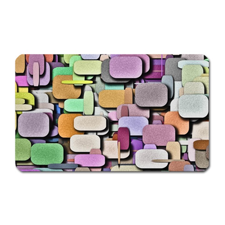 Background Painted Squares Art Magnet (Rectangular)
