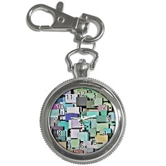 Background Painted Squares Art Key Chain Watches by Celenk