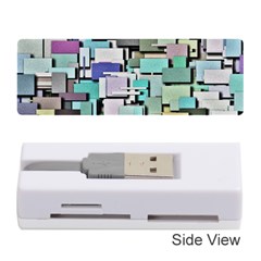 Background Painted Squares Art Memory Card Reader (stick)  by Celenk