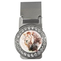 Lion Animal Art Abstract Money Clips (cz)  by Celenk