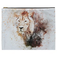 Lion Animal Art Abstract Cosmetic Bag (xxxl) 