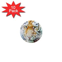 Tiger Animal Art Abstract 1  Mini Magnet (10 Pack)  by Celenk