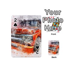 Car Old Car Art Abstract Playing Cards 54 (mini)  by Celenk