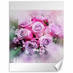 Flowers Roses Bouquet Art Abstract Canvas 12  X 16   by Celenk