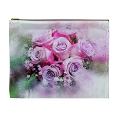 Flowers Roses Bouquet Art Abstract Cosmetic Bag (xl)