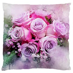 Flowers Roses Bouquet Art Abstract Standard Flano Cushion Case (one Side) by Celenk