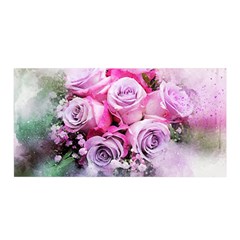 Flowers Roses Bouquet Art Abstract Satin Wrap by Celenk