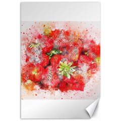 Strawberries Fruit Food Art Canvas 12  X 18   by Celenk