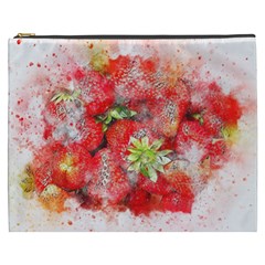 Strawberries Fruit Food Art Cosmetic Bag (xxxl) 