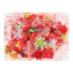 Strawberries Fruit Food Art Double Sided Flano Blanket (mini)  by Celenk