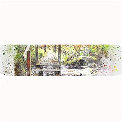 River Bridge Art Abstract Nature Large Bar Mats by Celenk