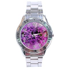 Flowers Spring Art Abstract Nature Stainless Steel Analogue Watch by Celenk