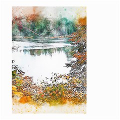 River Water Art Abstract Stones Small Garden Flag (two Sides) by Celenk