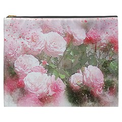 Flowers Roses Art Abstract Nature Cosmetic Bag (xxxl) 