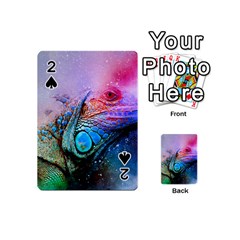 Lizard Reptile Art Abstract Animal Playing Cards 54 (mini)  by Celenk