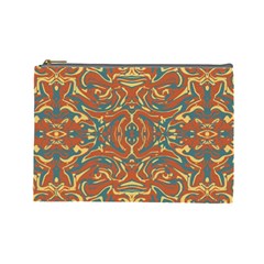 Multicolored Abstract Ornate Pattern Cosmetic Bag (large)  by dflcprints