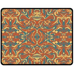 Multicolored Abstract Ornate Pattern Fleece Blanket (medium)  by dflcprints