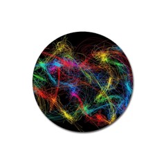 Background Light Glow Abstract Art Magnet 3  (round) by Celenk