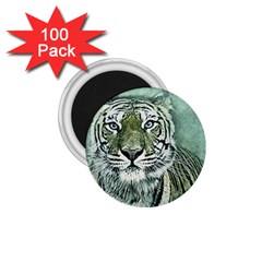 Tiger Cat Art Abstract Vintage 1 75  Magnets (100 Pack)  by Celenk