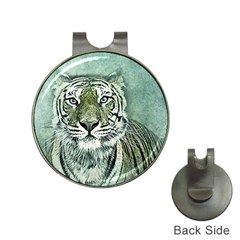 Tiger Cat Art Abstract Vintage Hat Clips With Golf Markers by Celenk