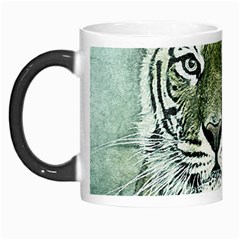 Tiger Cat Art Abstract Vintage Morph Mugs by Celenk