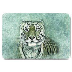 Tiger Cat Art Abstract Vintage Large Doormat 