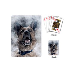 Dog Pet Art Abstract Vintage Playing Cards (mini)  by Celenk