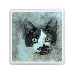 Cat Pet Art Abstract Vintage Memory Card Reader (square)  by Celenk