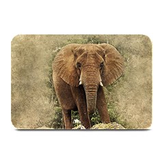 Elephant Animal Art Abstract Plate Mats by Celenk