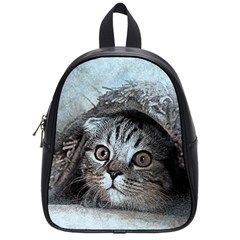 Cat Pet Art Abstract Vintage School Bag (small) by Celenk