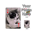 Cat Pet Art Abstract Vintage Playing Cards 54 (Mini)  Front - Diamond4