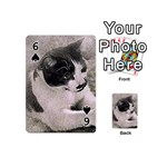 Cat Pet Art Abstract Vintage Playing Cards 54 (Mini)  Front - Spade6