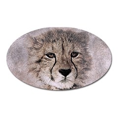Leopard Art Abstract Vintage Baby Oval Magnet by Celenk