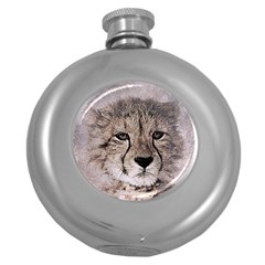 Leopard Art Abstract Vintage Baby Round Hip Flask (5 Oz)