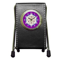 Eyes Looking For The Finest In Life As Calm Love Pen Holder Desk Clocks by pepitasart