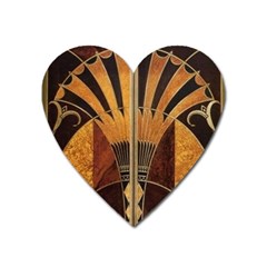 Art Deco Gold Heart Magnet by NouveauDesign